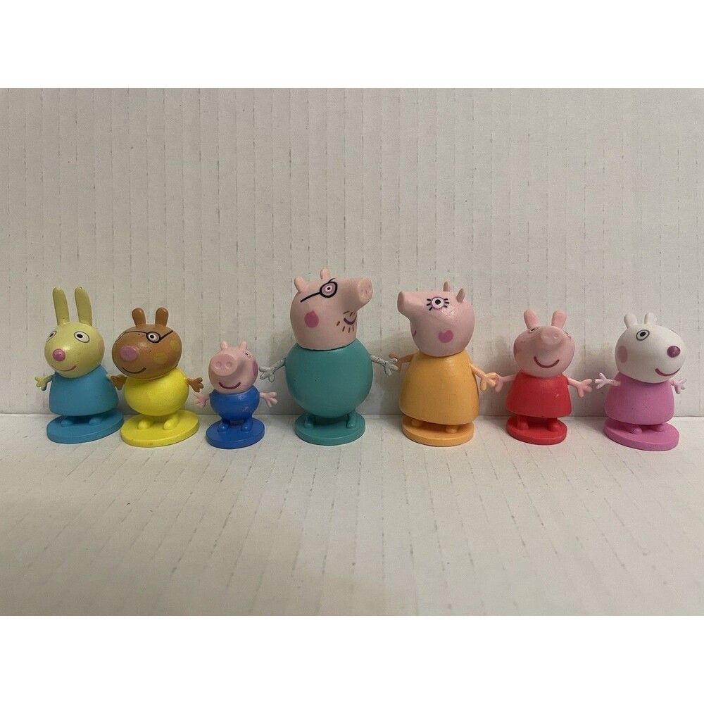 Peppa Pig Family And Friends Figure Lot Of 7 Cake Toppers Replacement Figures